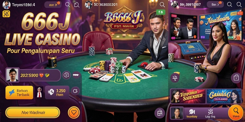 Tampilan layar permainan Live Casino yang menarik dan interaktif.
