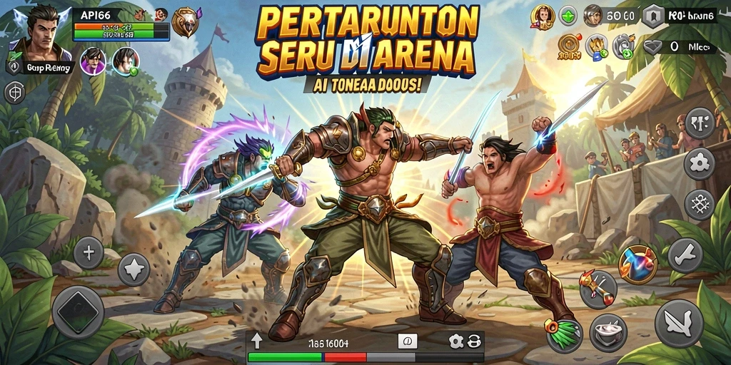 Screenshot API66 menampilkan aksi pertarungan yang mendebarkan.