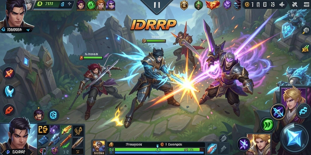 Gameplay memukau IDRRP dengan pertarungan yang intens di arena.