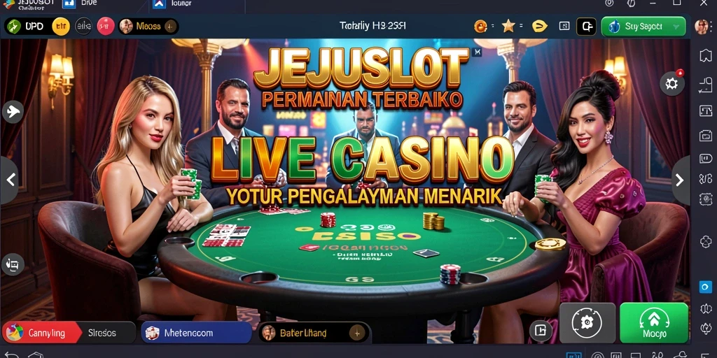 Tampilan permainan Live Casino yang mendebarkan di JEJUSLOT.