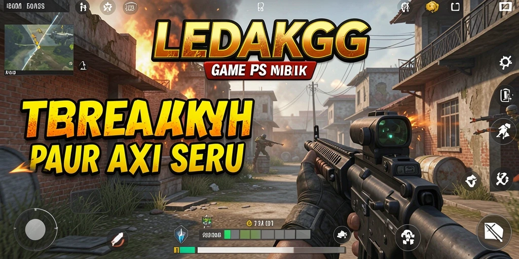 Screenshot LEDAKGG menunjukkan aksi tempur intens dan grafis yang menawan.