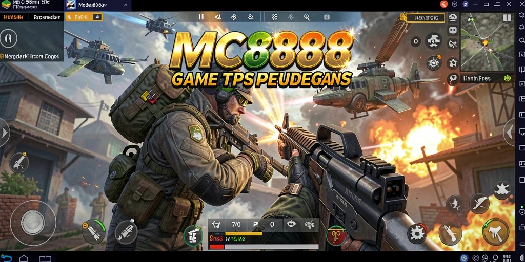 Screenshot menunjukkan intensitas pertarungan dalam MC888, menampilkan aksi TPS yang seru.