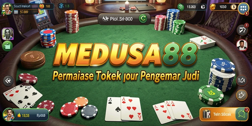 Tampilan gameplay Poker yang mengasyikkan di MEDUSA88.