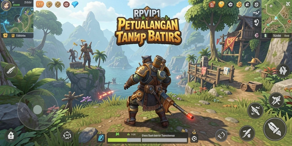 Tampilan gameplay RPVIP1 yang menunjukkan eksplorasi dunia terbuka yang menakjubkan.
