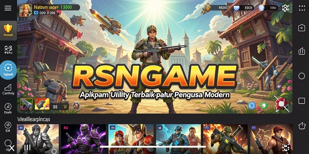 Tampilan utama RSNGAME dengan berbagai alat Utility yang terintegrasi.