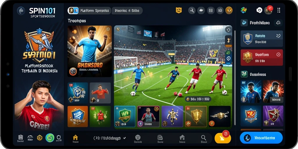 Tangkapan layar gameplay SPIN101 menampilkan taruhan olahraga yang menarik.